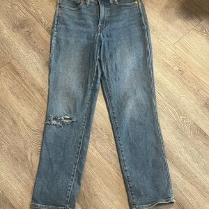 Madewell Curvy Stovepipe Dark Wash Jeans Size 26 Inseam 26”